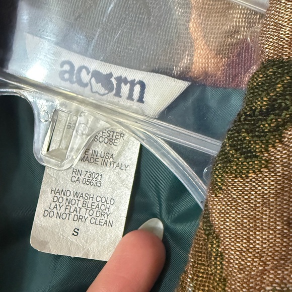 Vintage Acorn Floral Tapestry Jacket – Size S - Picture 4 of 4